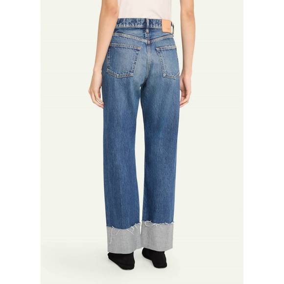 NEW MOUSSY vintage bardmoor wide straight jeans in light blue - Picture 3 of 5